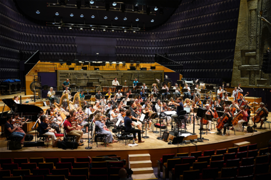 Napoléon vu par Abel Gance Enregistrement de la Musique du film Napoléon par l’Orchestre Philharmonique de Radio France placé sous la direction de Fabien Gabel, juillet 2022 / Studio 104 de Radio France © Christophe Abramowitz / Radio France