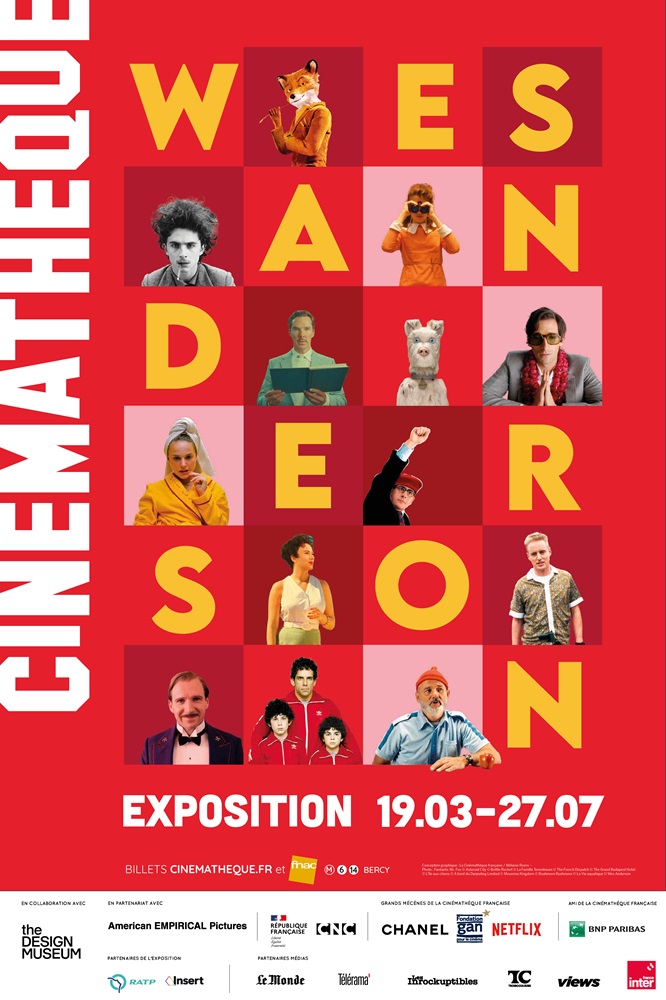 Exposition Wes Anderson du 19 mars 2025 au 27 juillet 2025