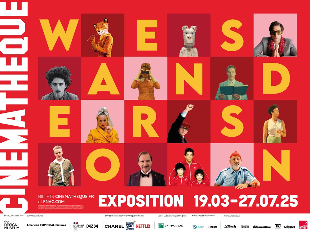 Exposition Wes Anderson du 19 mars 2025 au 27 juillet 2025